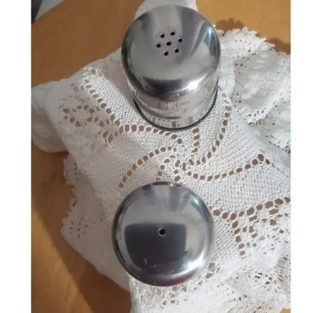 Danish Salt & Pepper Shaker Set Stainless Steel ~Vintage~